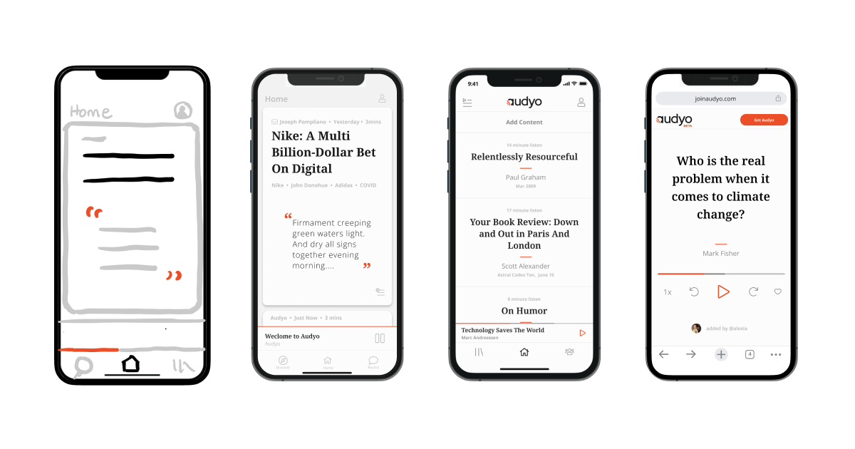 The evolution of the Audyo listener app
